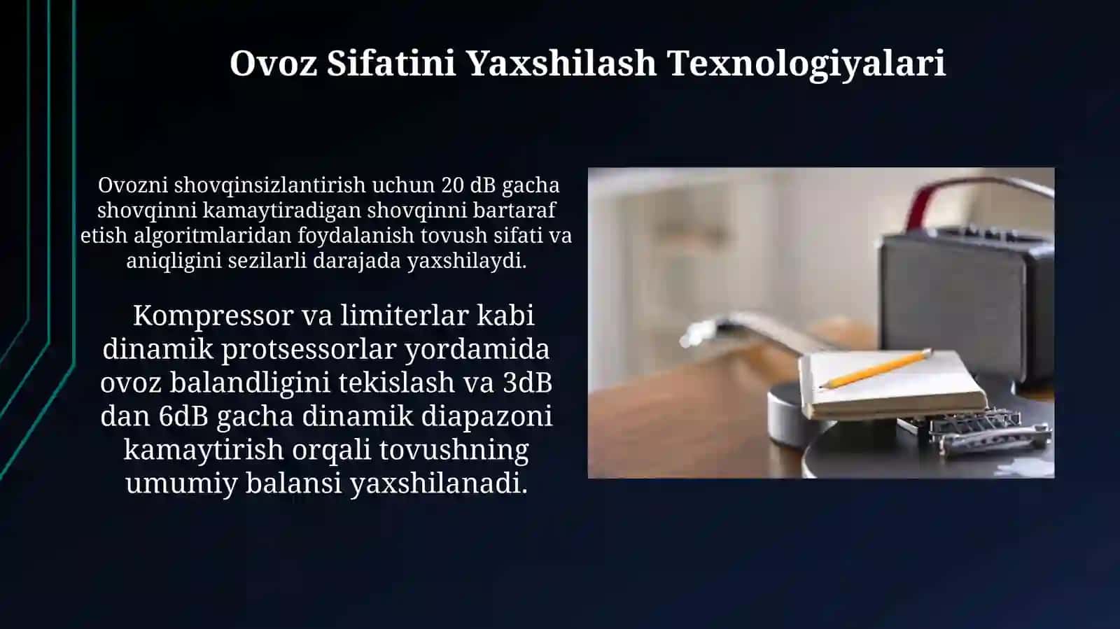Audio resurslar tayyorlash vositalarivausullari 4