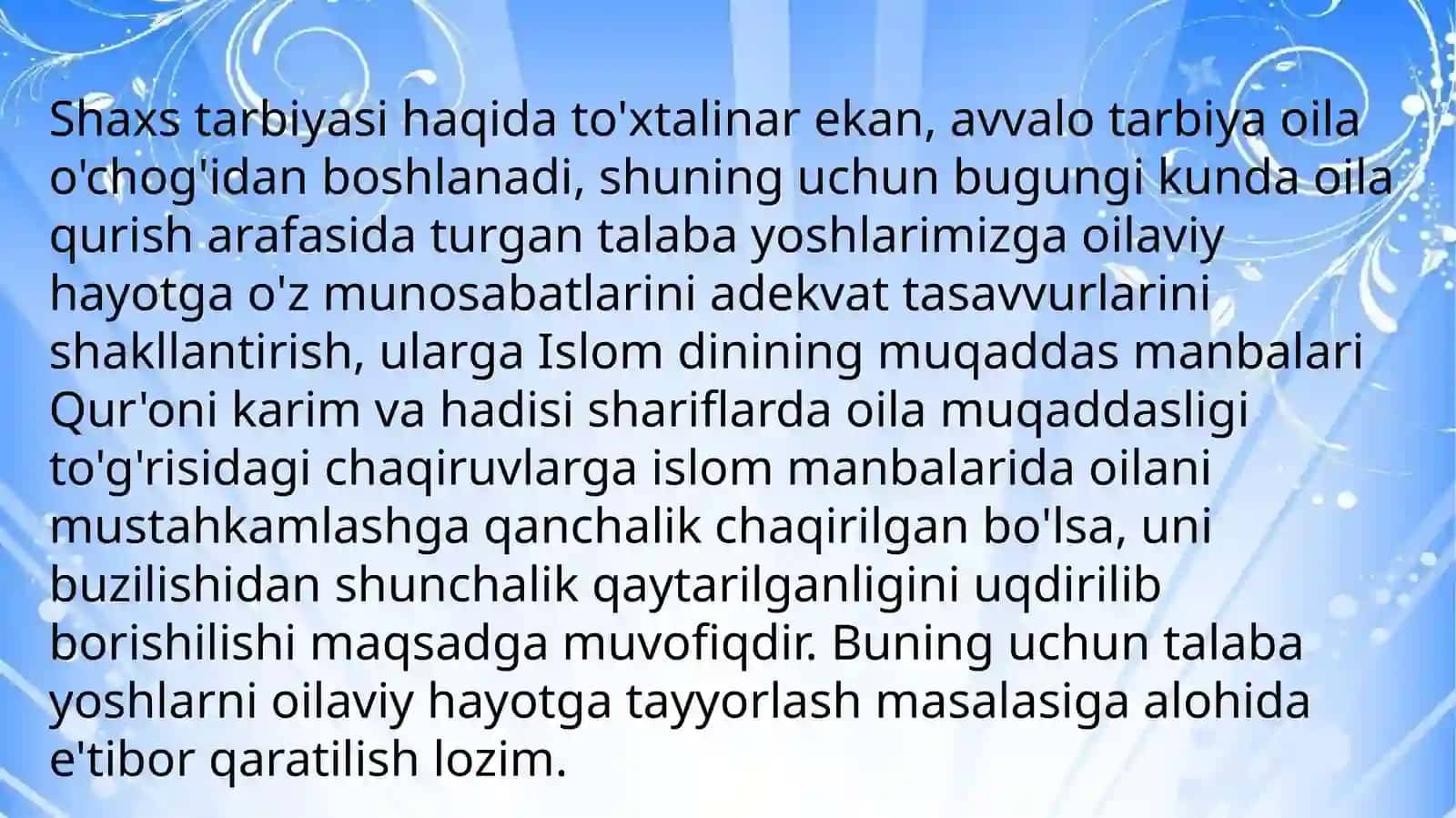 O'quvchi-yoshlarni oilaviy hayotga tayyorlashda milliy tarbiya asoslaridan foydalanish 4