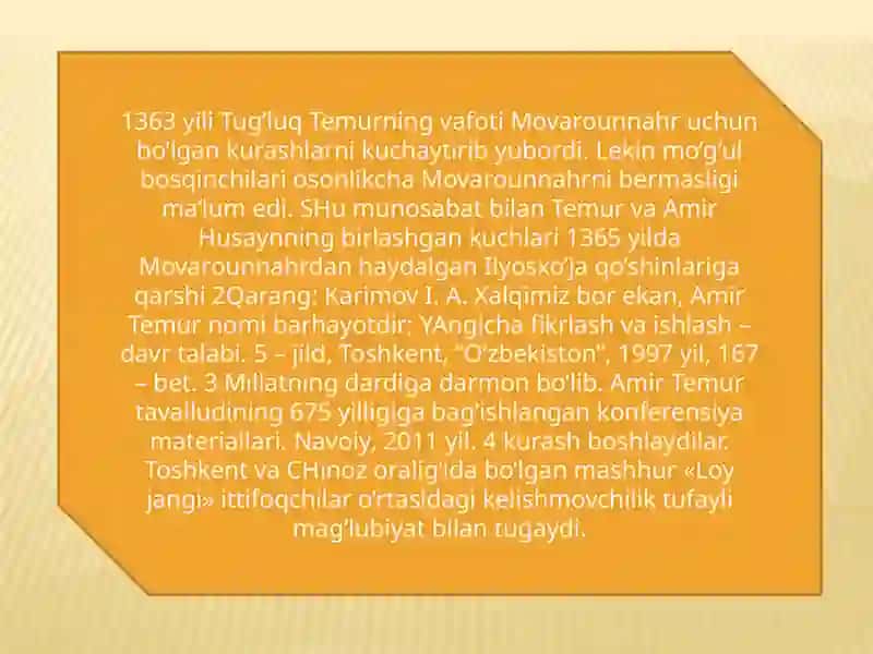 Temuriy davlatining tuzilishi va boshqaruv usullari 4