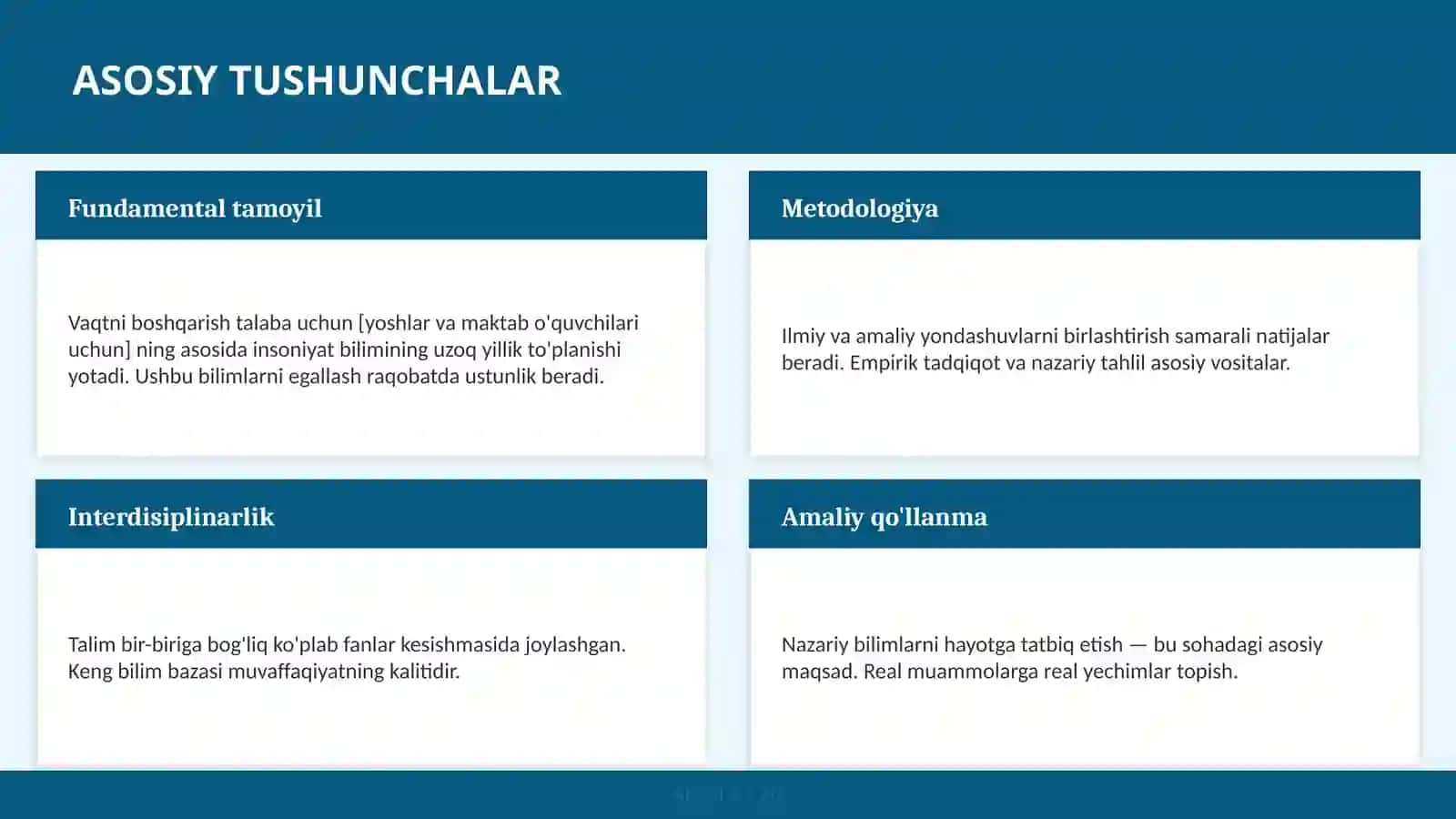 Vaqtni boshqarish talaba uchun [YOSHLAR VA MAKTAB O'QUVCHILARI UCHUN] 4