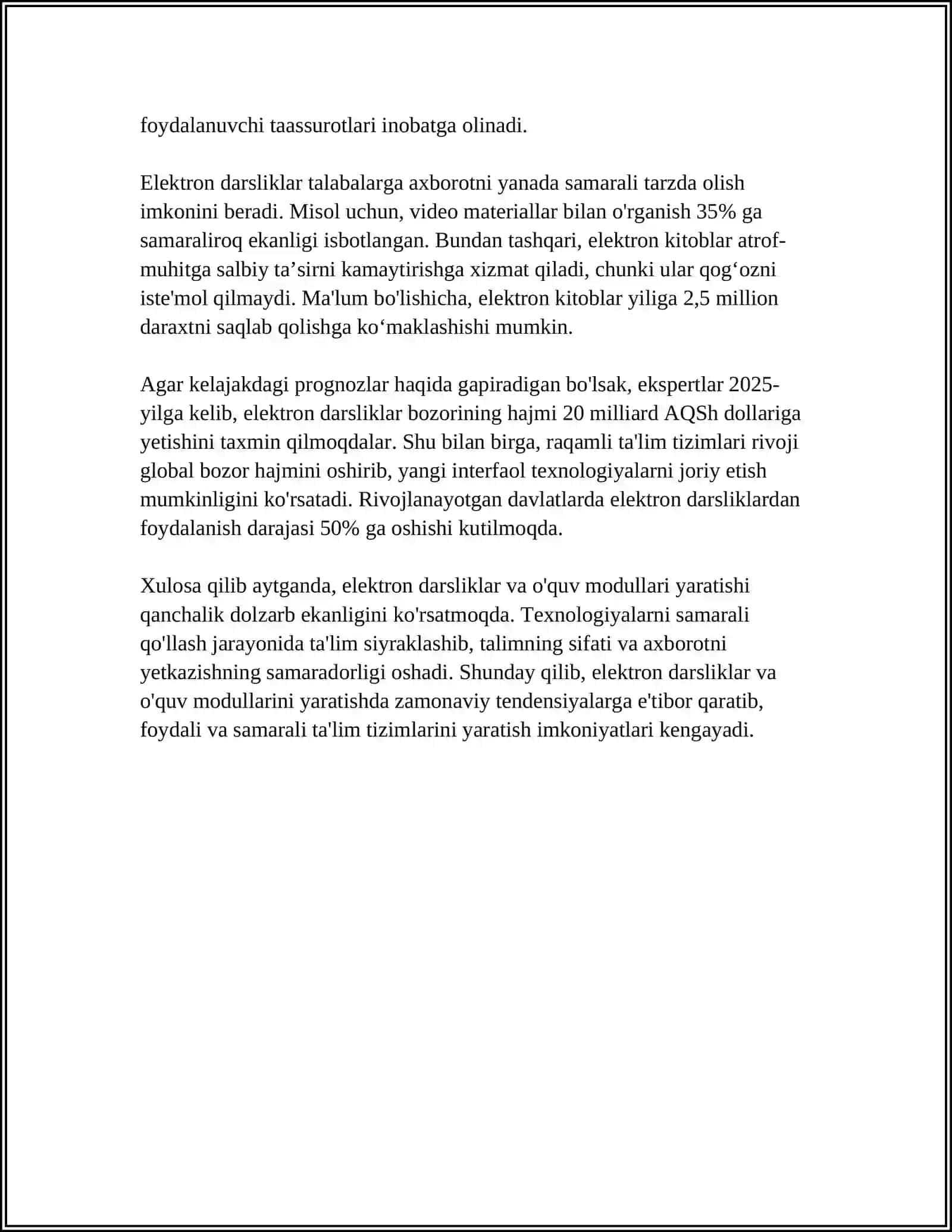 ÔQITISHNING ELEKTRON VOSITALARINI YARATISH MUHITI 4