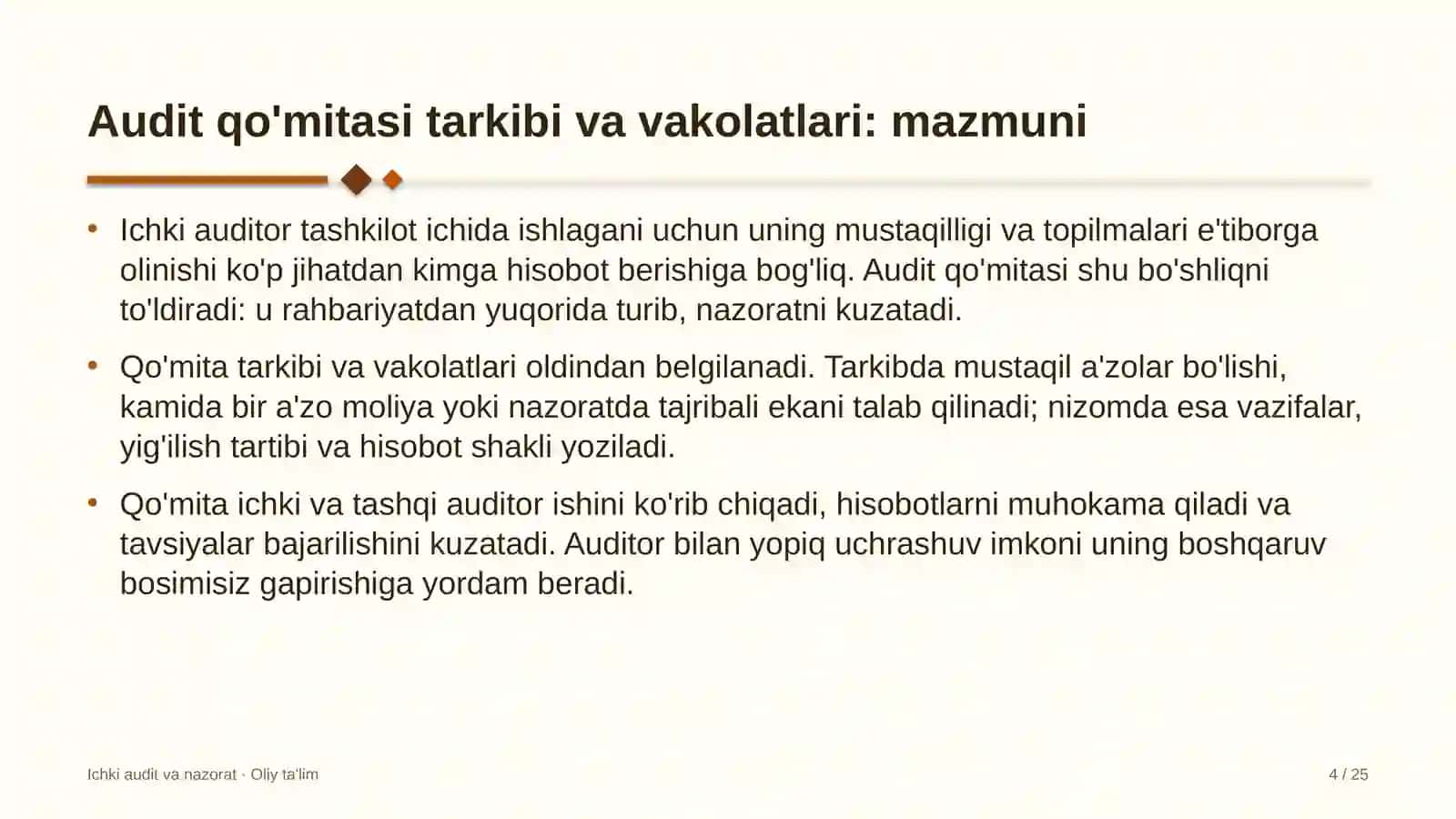 Kriptoaktivlar bozorida audit qo'mitasi tarkibi va vakolatlarini belgilash 4