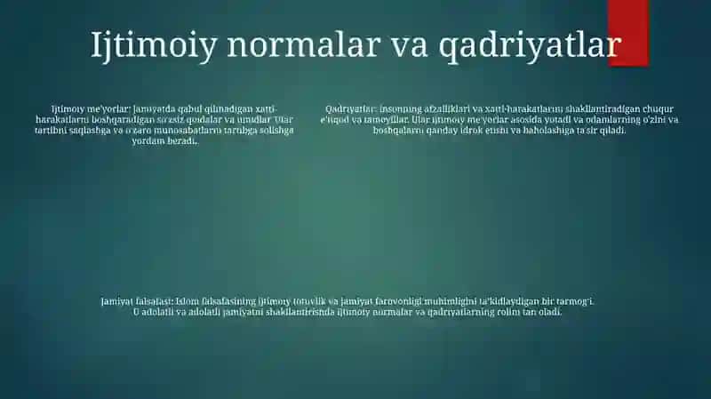 Jamiyat Falsafasi 4
