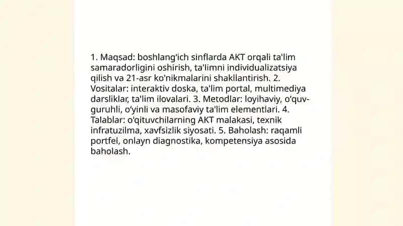 Boshlang'ich ta'lim jarayonida ilg'or pedagogik texnologiyalar 4