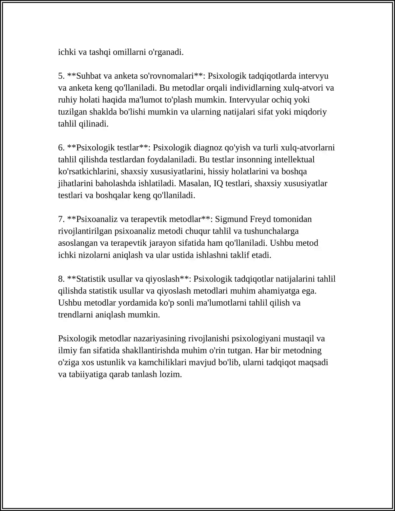 PSIXOLOGIK METODLARNING ASOSIY MOHIYATI 4