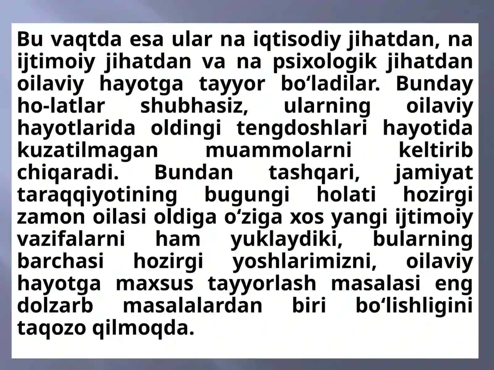 OILA PSIXOLOGIYASI FANI PREDMETI, MAQSADI VA VAZIFALARI 4
