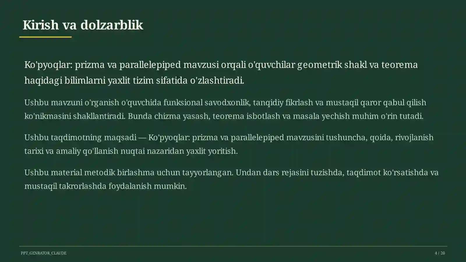 Geometriya (7-11) — metodik birlashma uchun 4