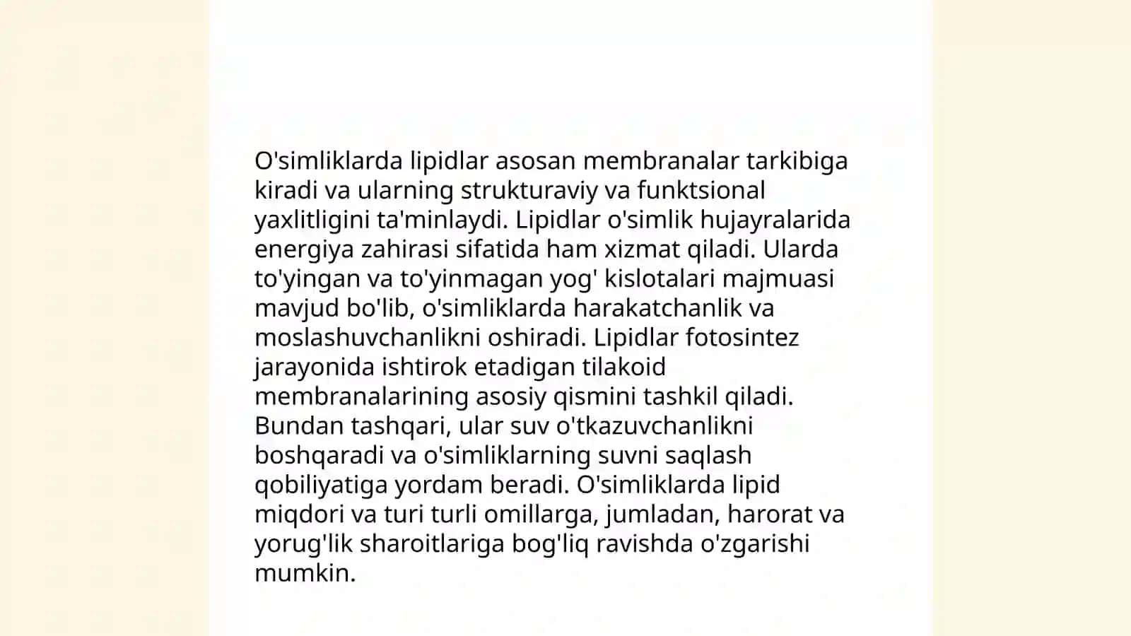 Tarkibida lipidlar tutuvchi oʻsimliklar 4