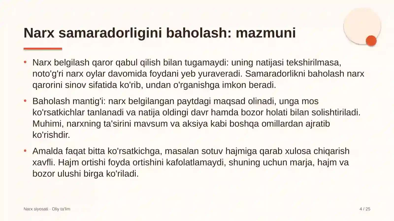Avtovokzallarda narx samaradorligini baholash 4