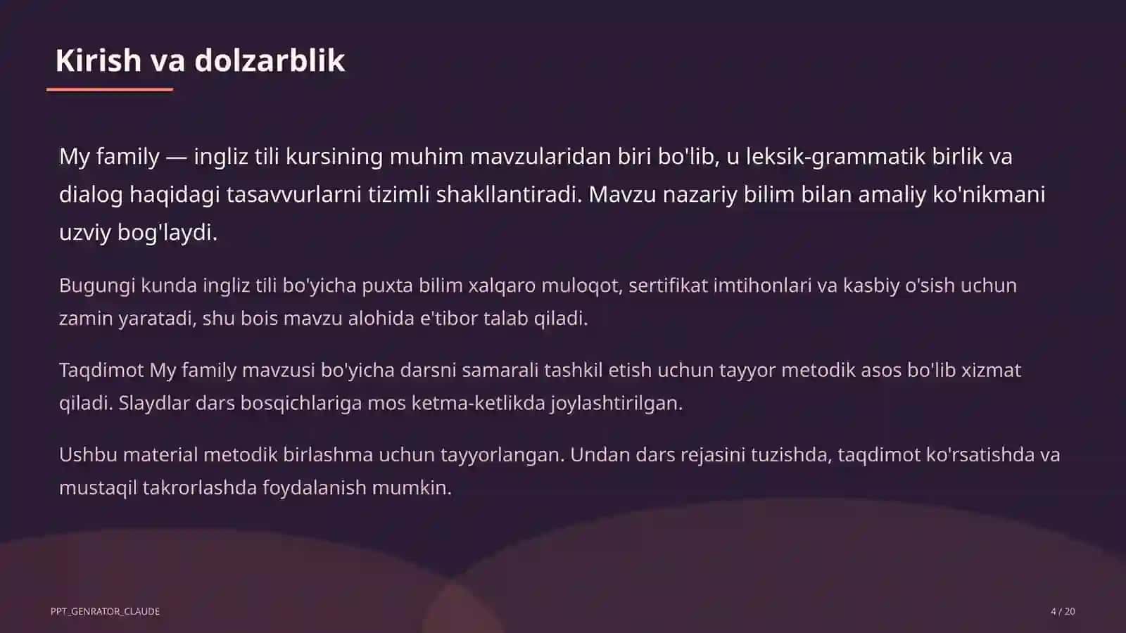 Ingliz tili (1–11) — metodik birlashma uchun 4