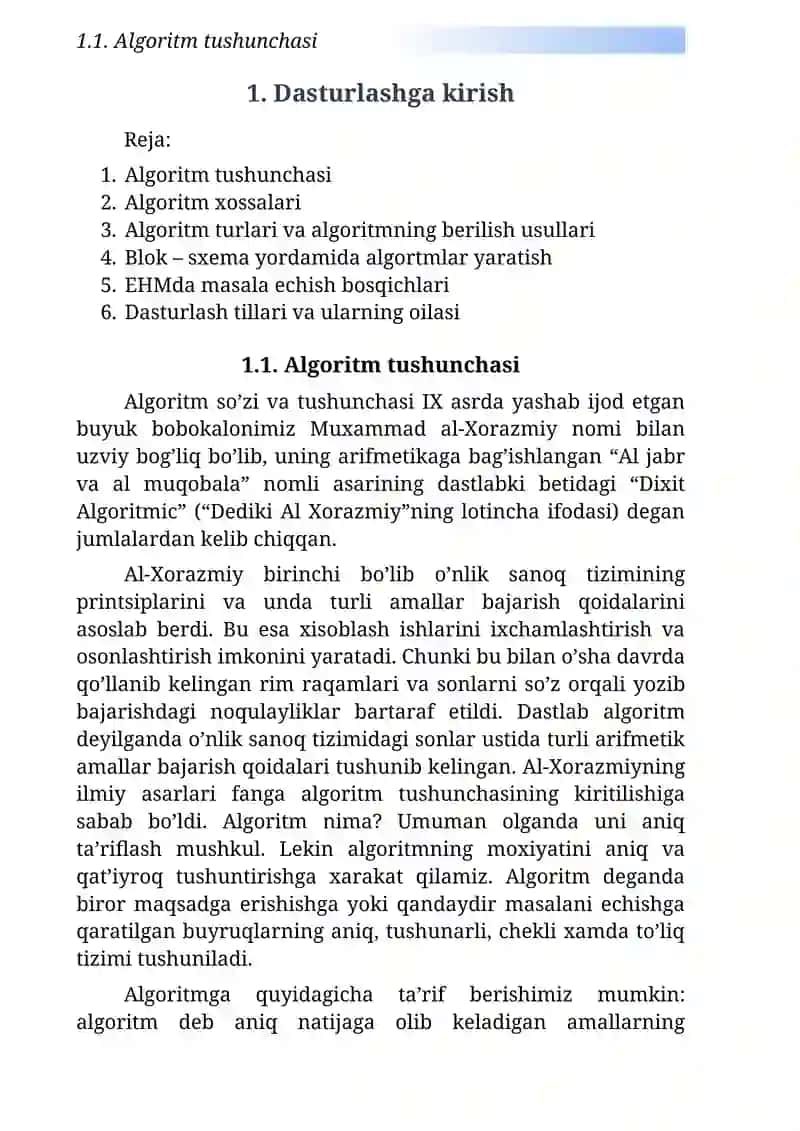 Algoritm turlari va algoritmning berilish usullari 4