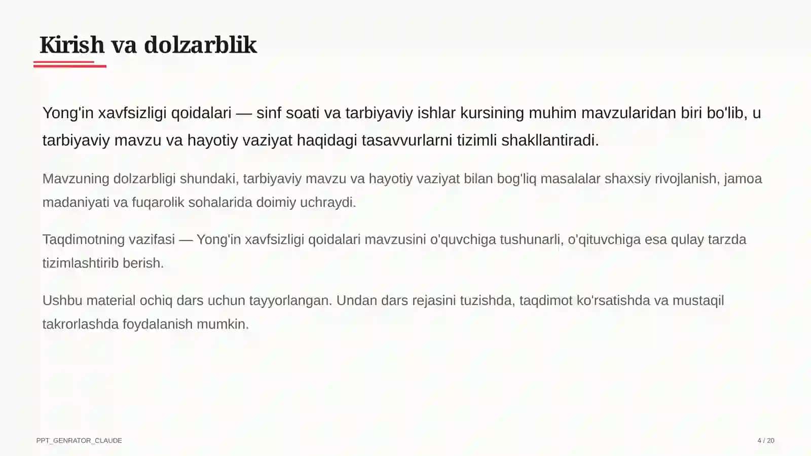 Yong'in xavfsizligi qoidalari 4