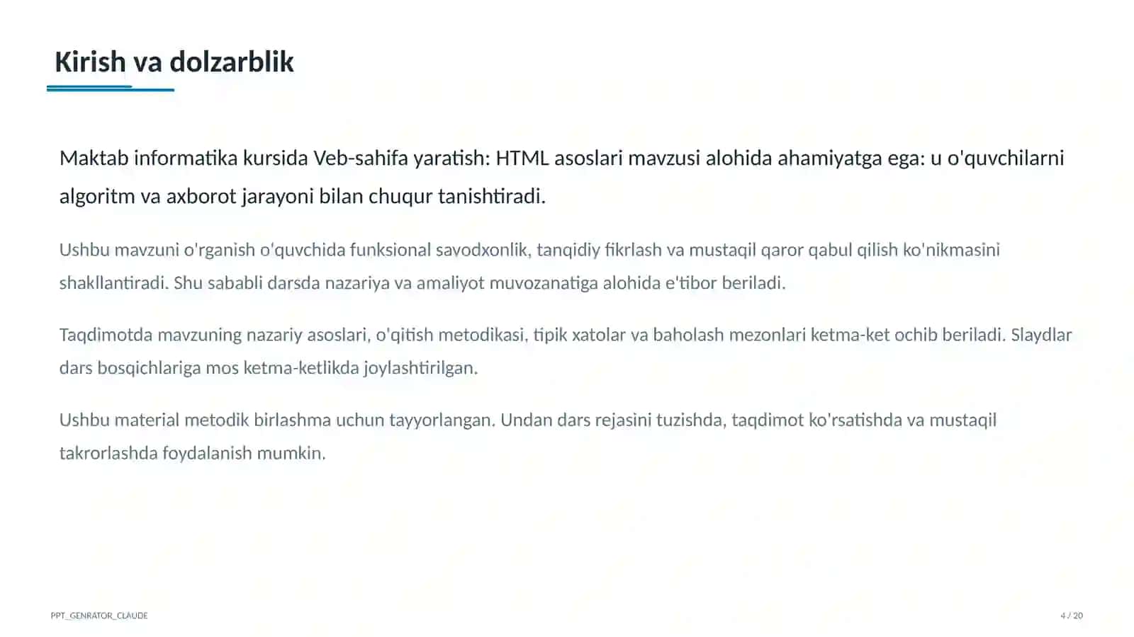 Veb-sahifa yaratish: HTML asoslari (9-sinf) 4