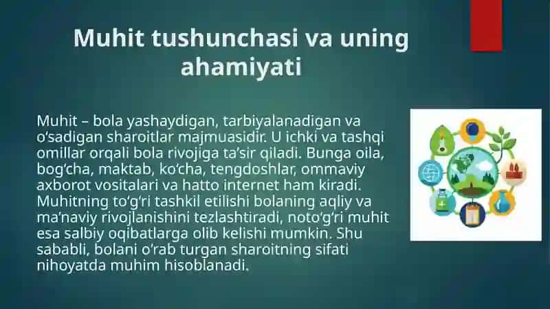 Bola rivojlanishida muhitning ta’siri 4