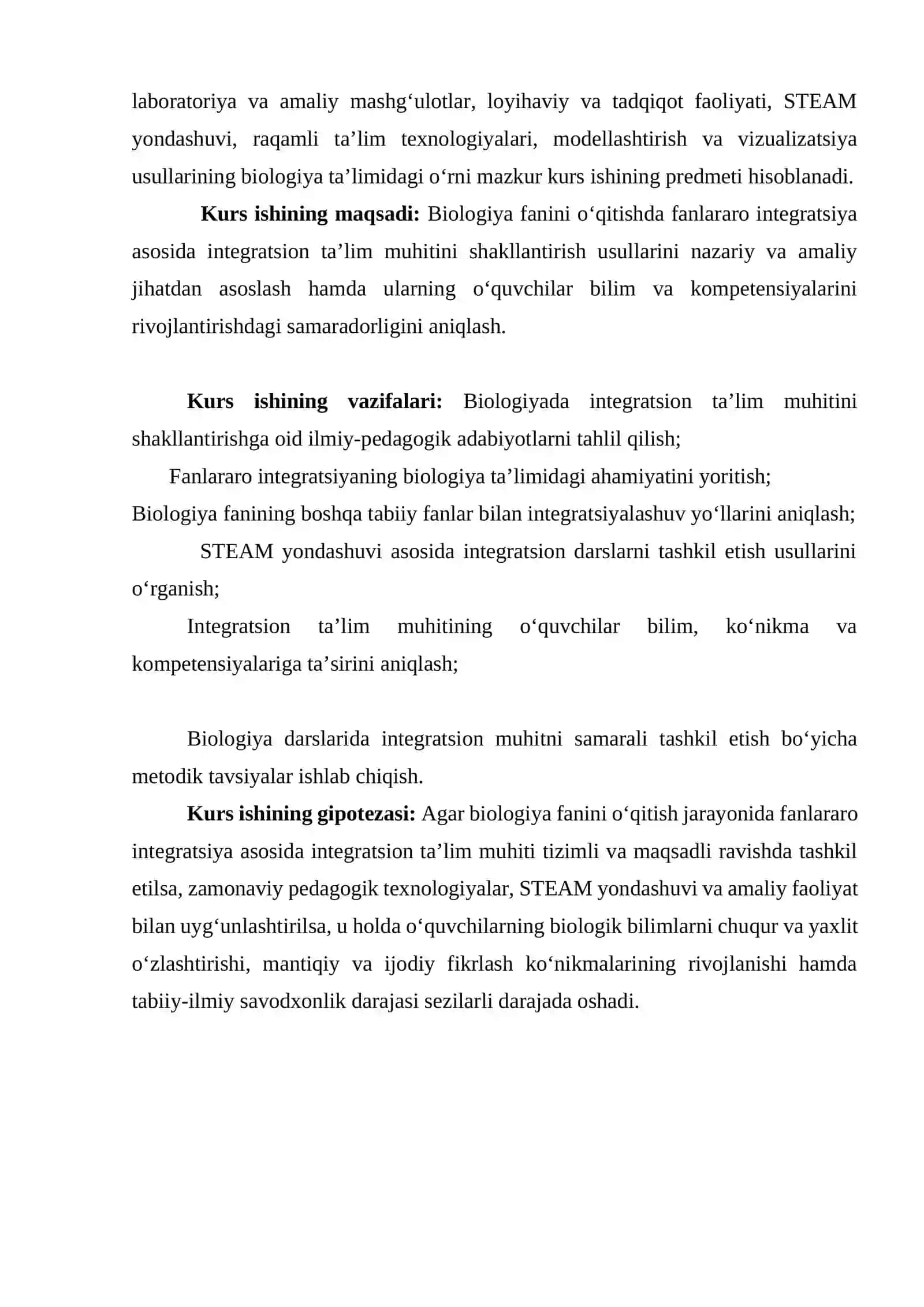 BIOLOGIYADA INTEGRSION TA’ LIM MUHITI SHAKLLANTIRISH USULLARI 4