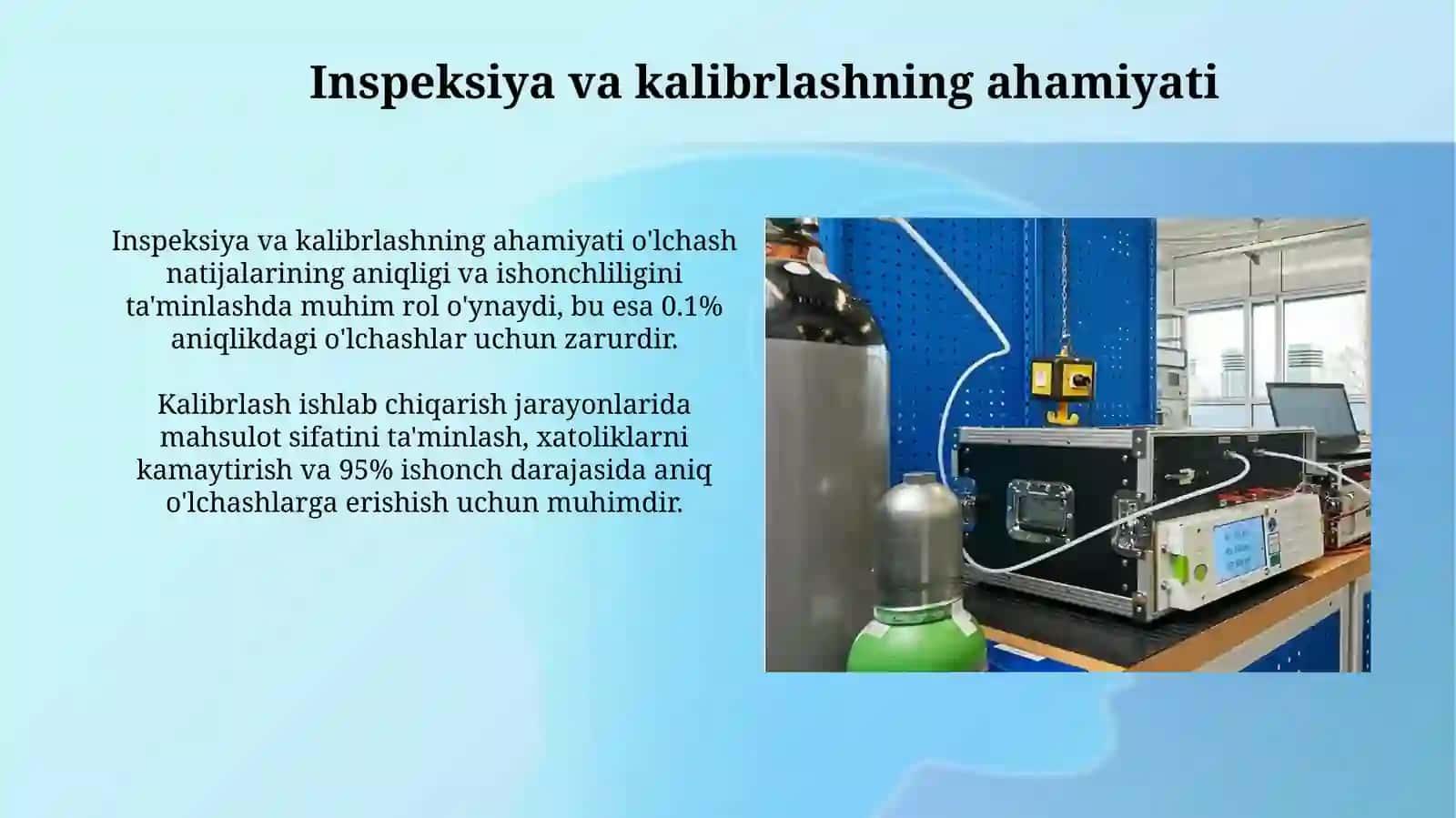 O'lchov asboblarini tekshirish,kalibrlash 4