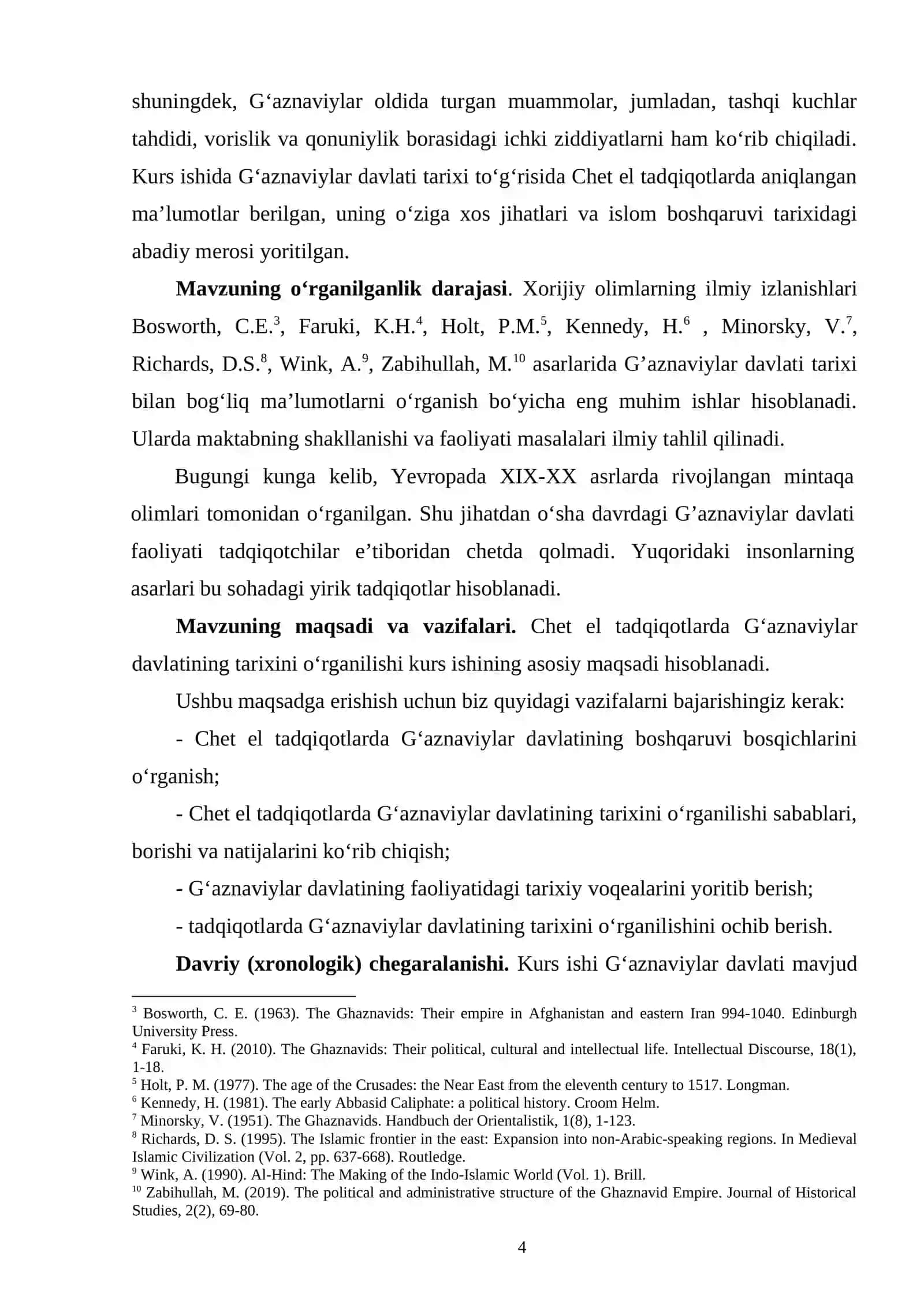 CHET EL TADQIQOTLARIDA G‘AZNAVIYLAR DAVLATI TARIXINING OʻRGANILISHI 4