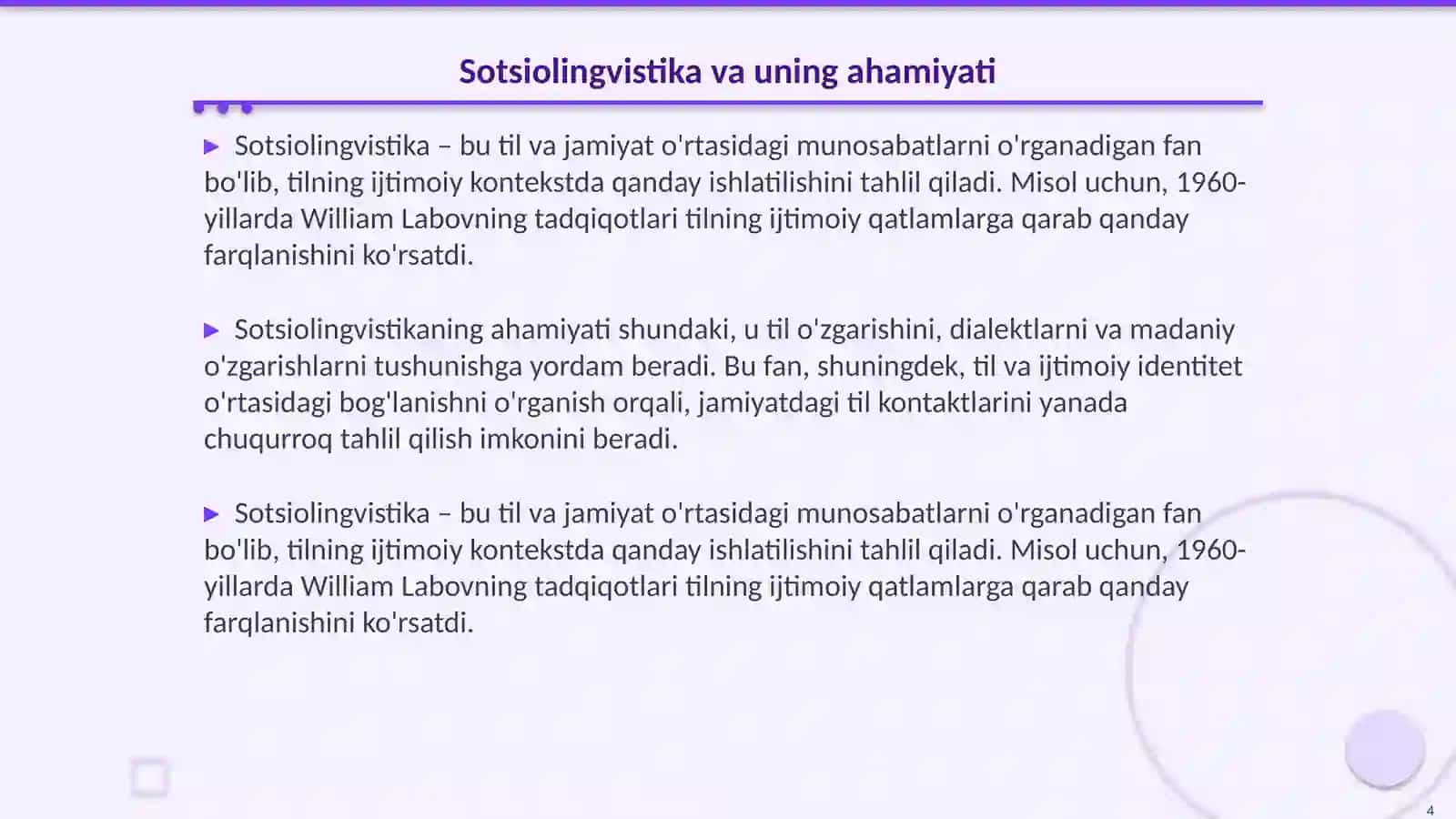 Til kontaktlari sotsiolingvistikaning bosh masalasi sifatida 4