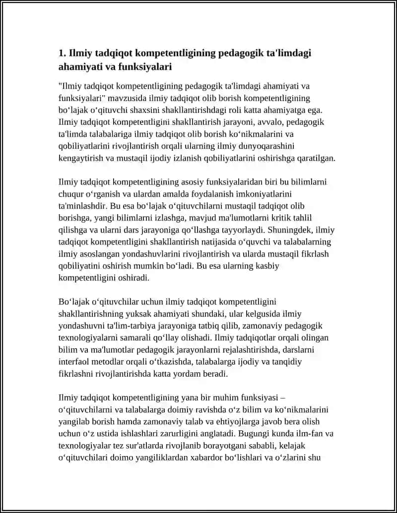 ILMIY TADQIQOT OLIB BORISH KOMPETENTLIGI – BO‘LAJAK O‘QITUVCHI SHAXSINI SHAKLLANTIRISH OMILI SIFATIDA 4
