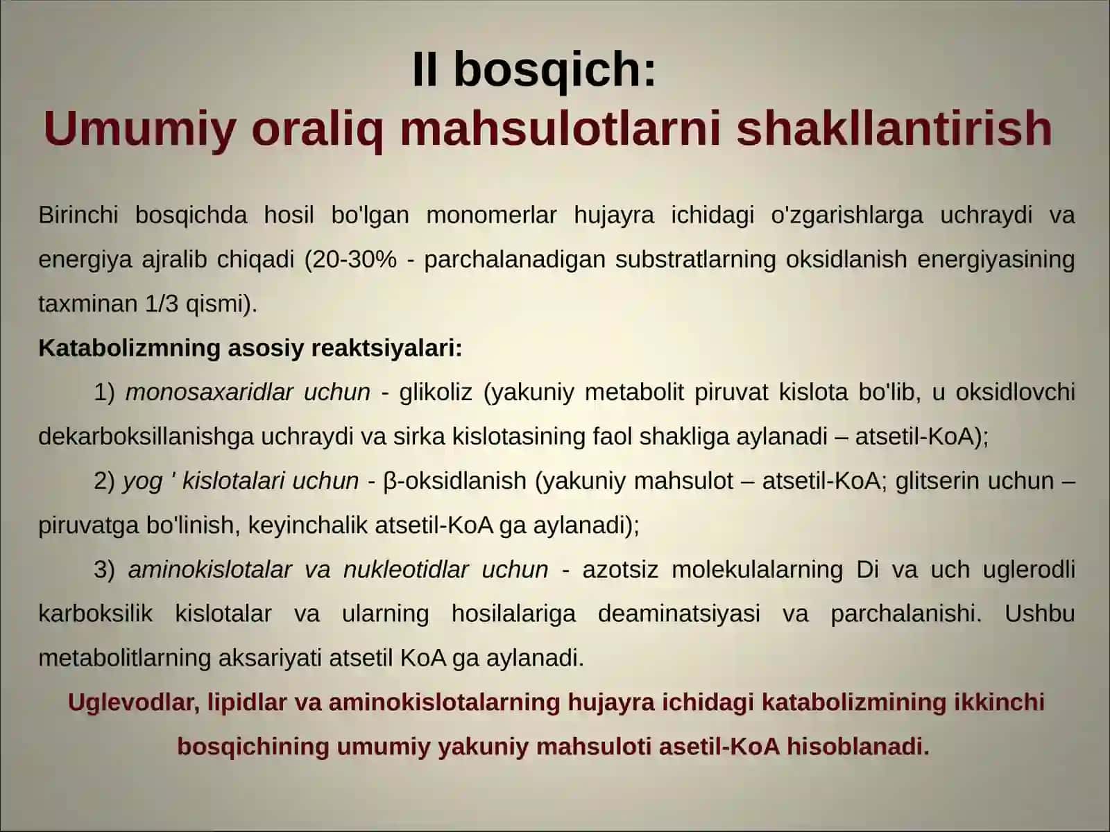 Metabolizmpatofiziologiyasi:energiyavaoqsilalmashinuviningbuzilishi 4