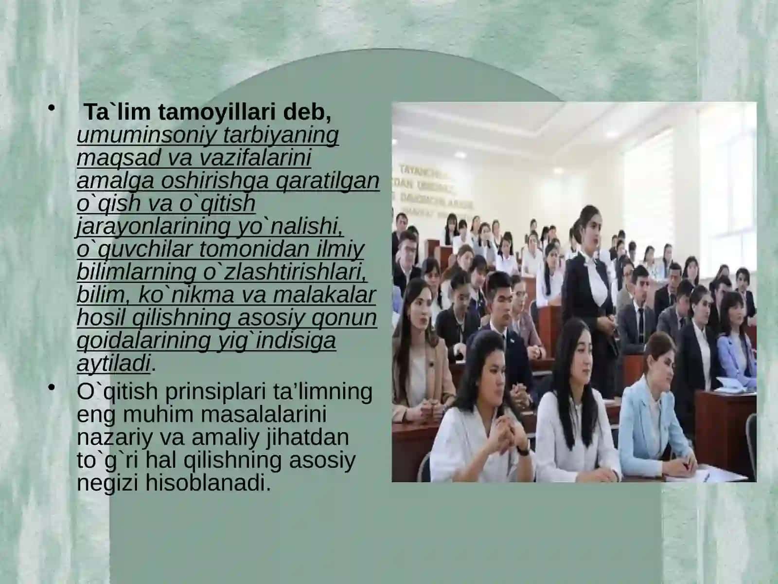 Ta’lim tamoyillari va ularning tasnifi 4