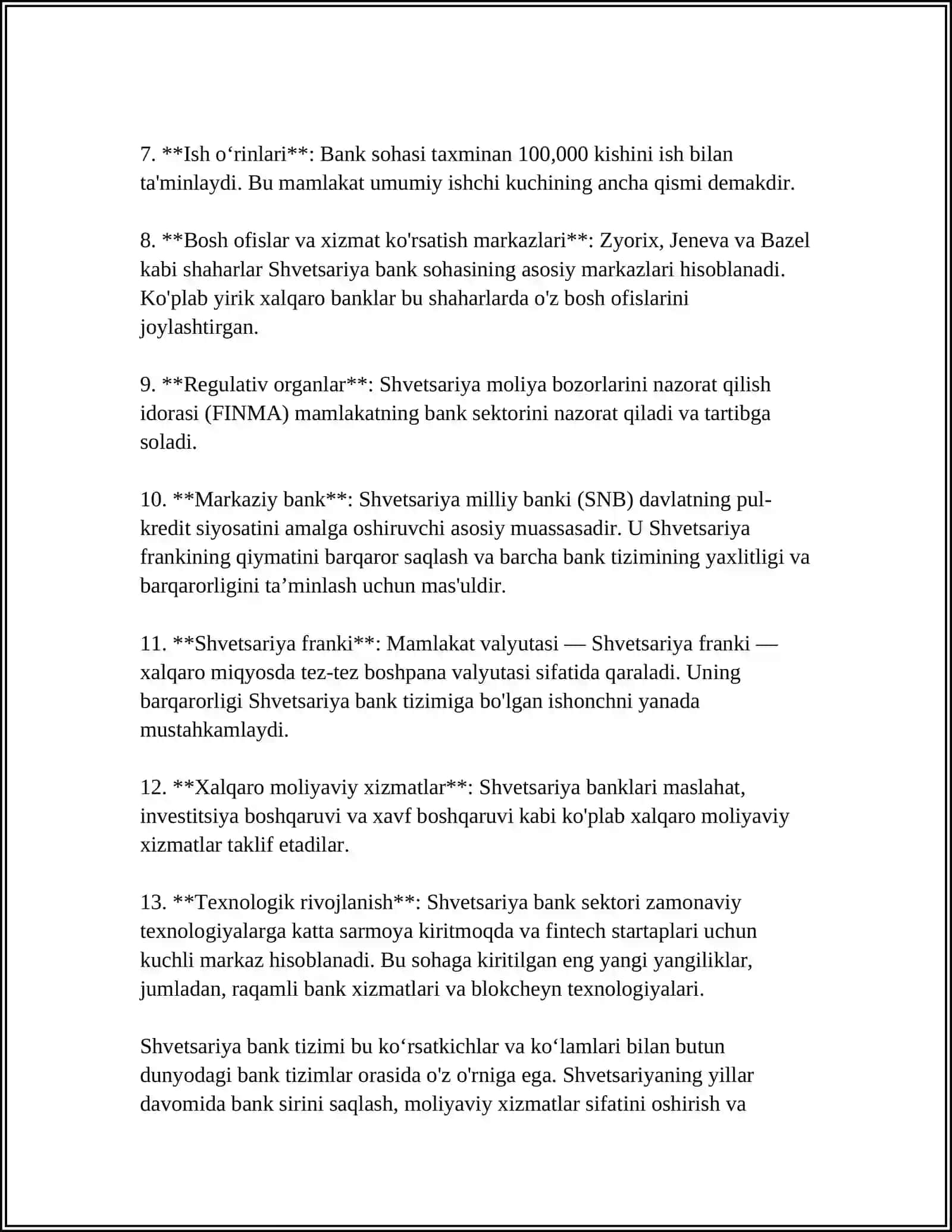 SHVETSARIYA IQTISODIYOTI 4