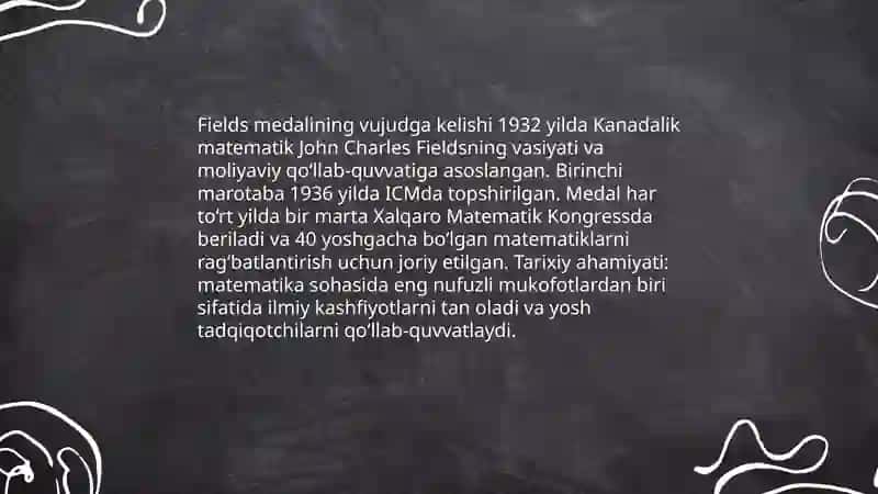 Matematika va fani bo’yicha qalqaro kongresslar, mukofatlar va tanlovlar tarixi 4