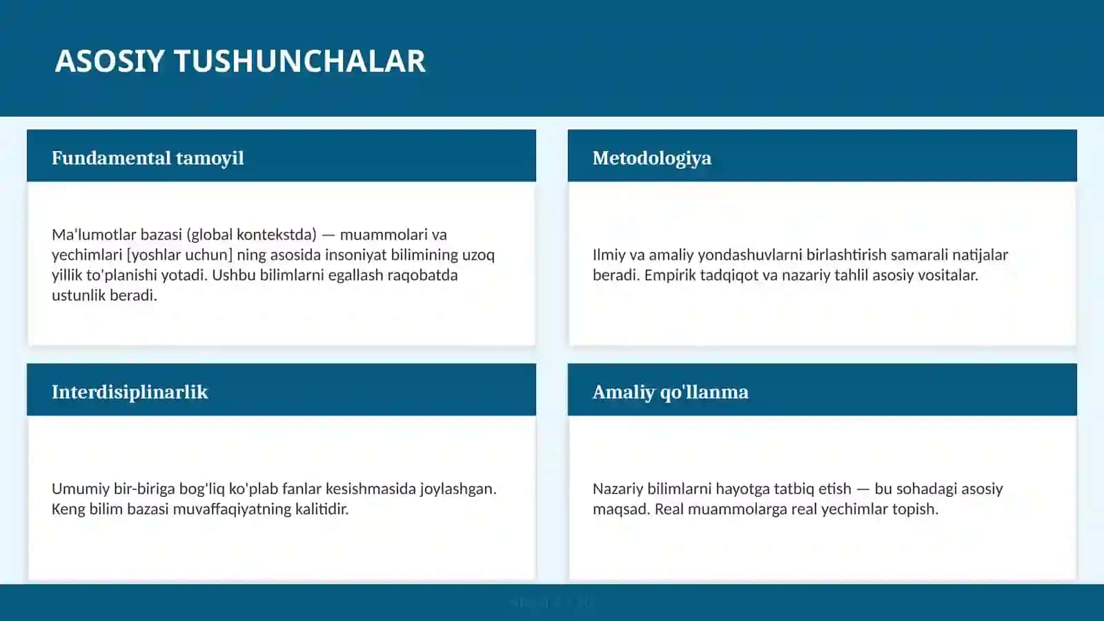 MA'LUMOTLAR BAZASI (GLOBAL KONTEKSTDA) — MUAMMOLARI VA YECHIMLARI [YOSHLAR UCHUN] 4