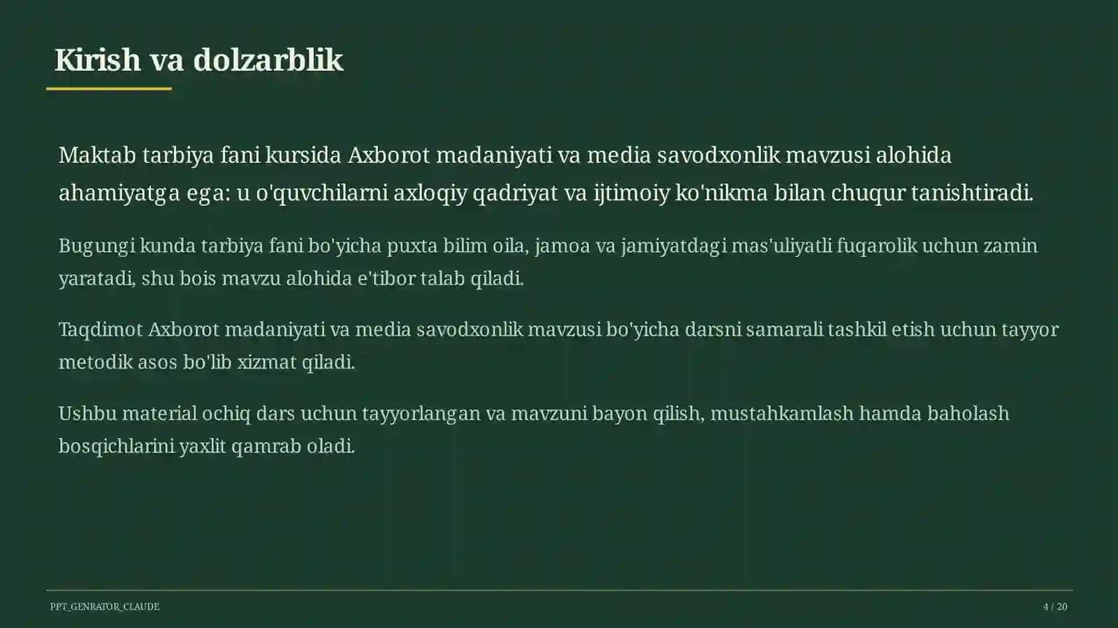 Axborot madaniyati va media savodxonlik (9-sinf) 4
