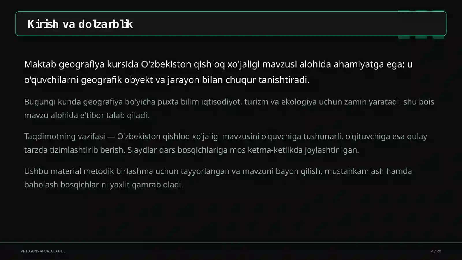 Geografiya (5–11) — metodik birlashma uchun 4