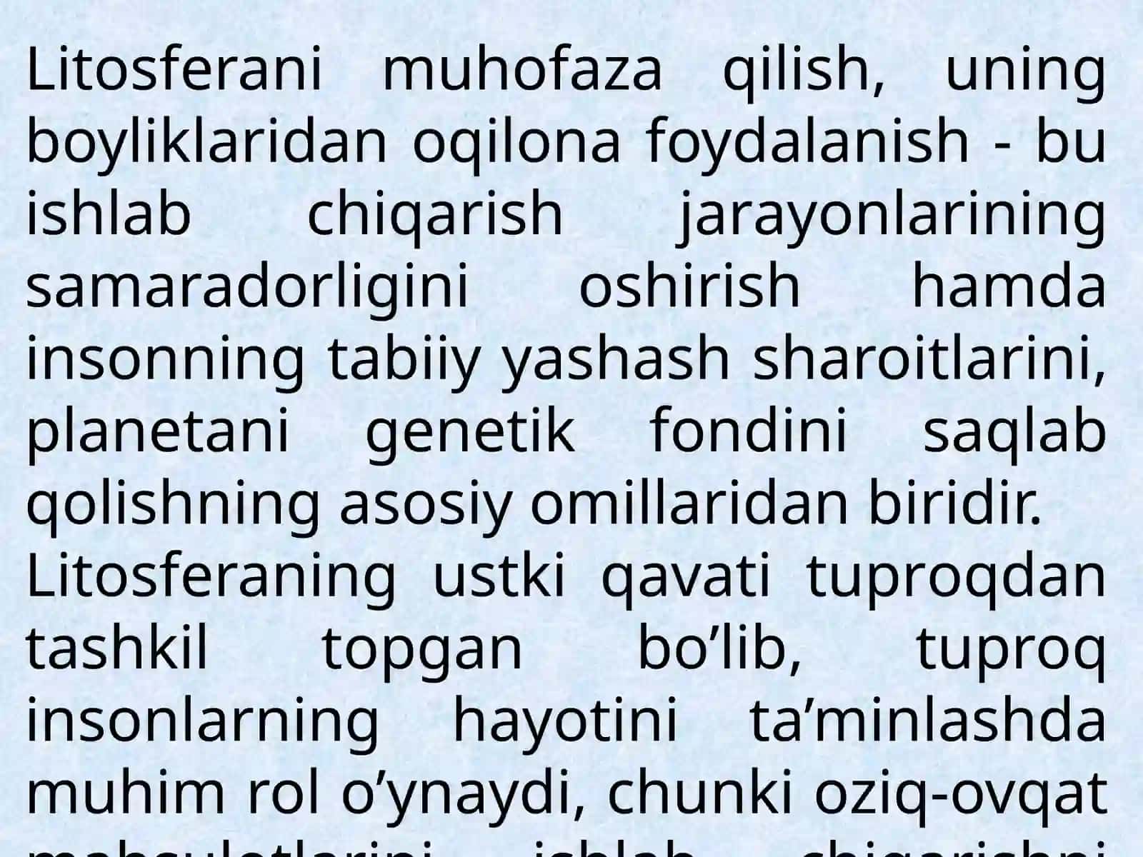 Litosfera ni muhofaza qilish 4