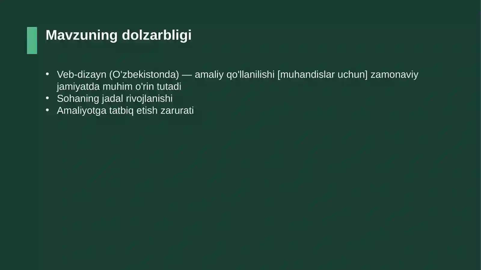 Veb-dizayn (O'zbekistonda) — amaliy qo'llanilishi [muhandislar uchun] 4