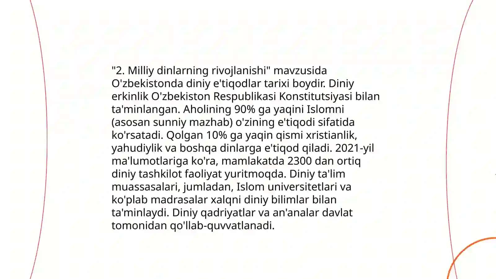 Milliy dinlar 4