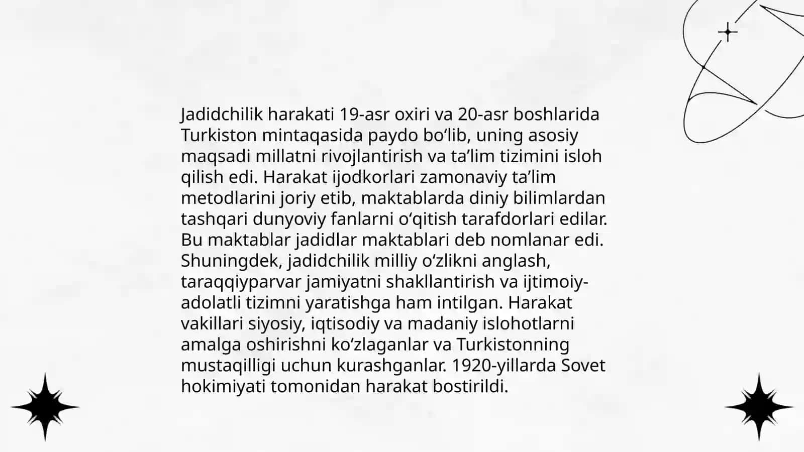 Yigirmanchi asr oʻzbek adabiyotida jadid romanlarining oʻrni 4