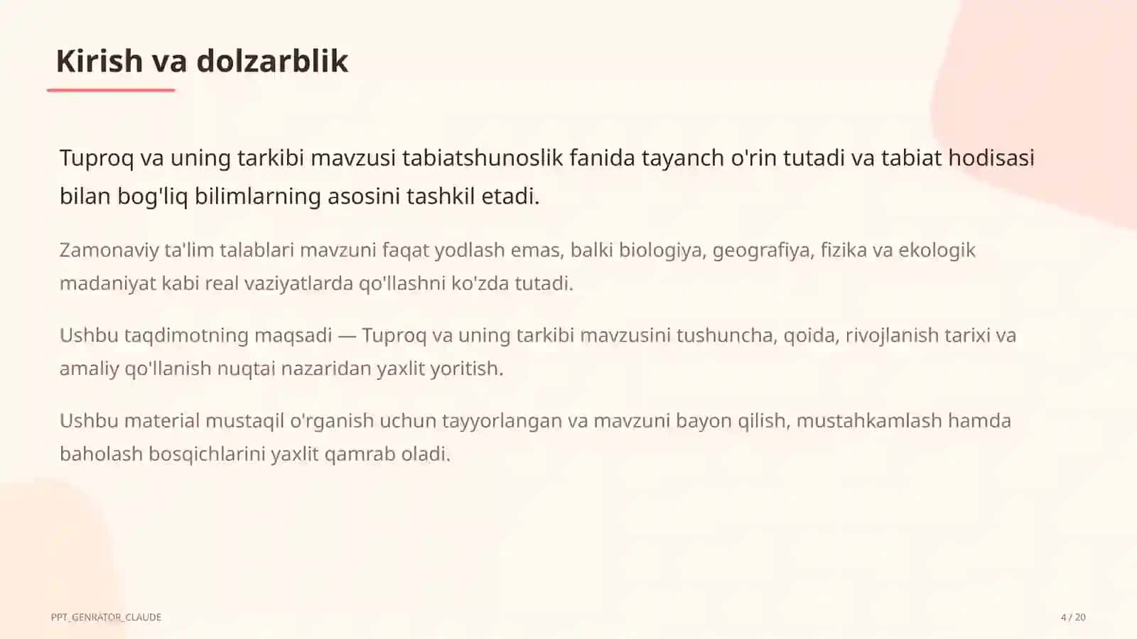Tuproq va uning tarkibi (2-sinf) 4