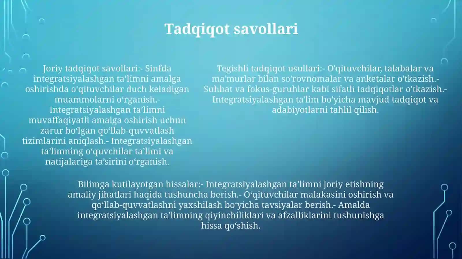 Integratsiyalashgan T'Alimni Amaliyotga Tadbiq Etish Bõyicha Turli Guruhlarga Mansub Respondentlarning Fikrlarni Aniqlashga Qaratilgan Sotsiologik Tadqiqotlar 4