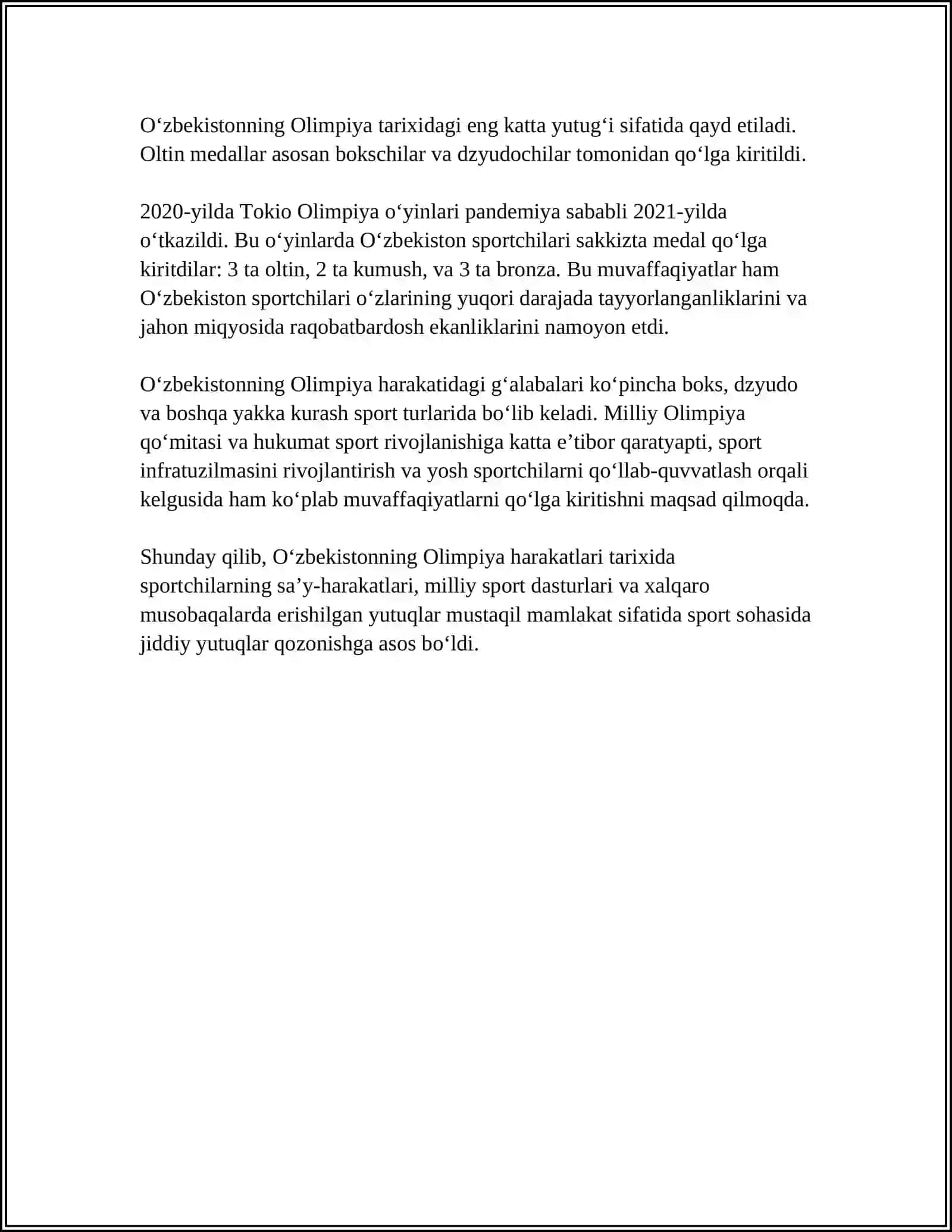 O‘ZBEKISTONDA OLIMPIYA HARAKATI 4