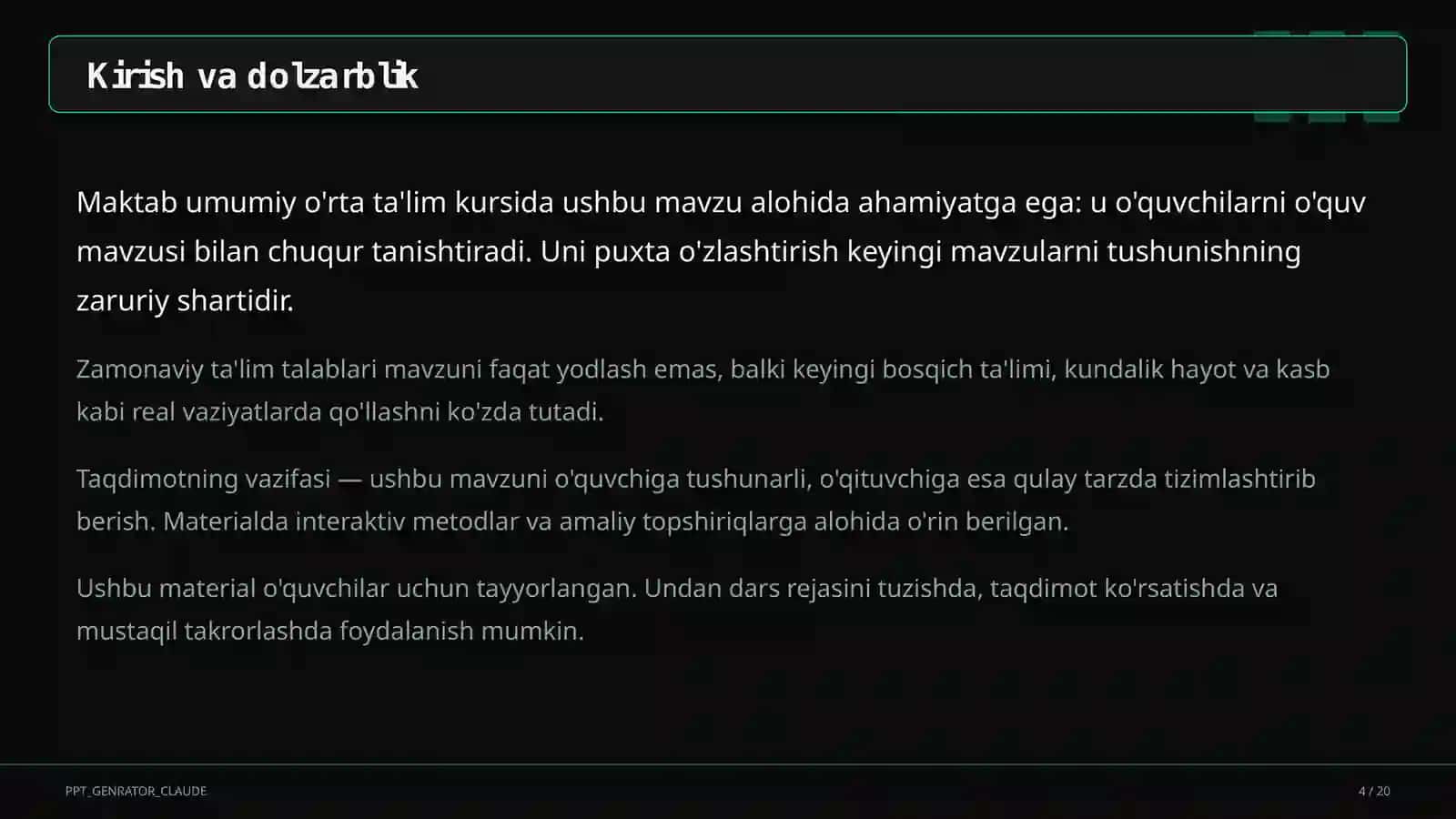 Kriterial baholash tizimi: mezonlar asosida adolatli va shaffof baholash 4