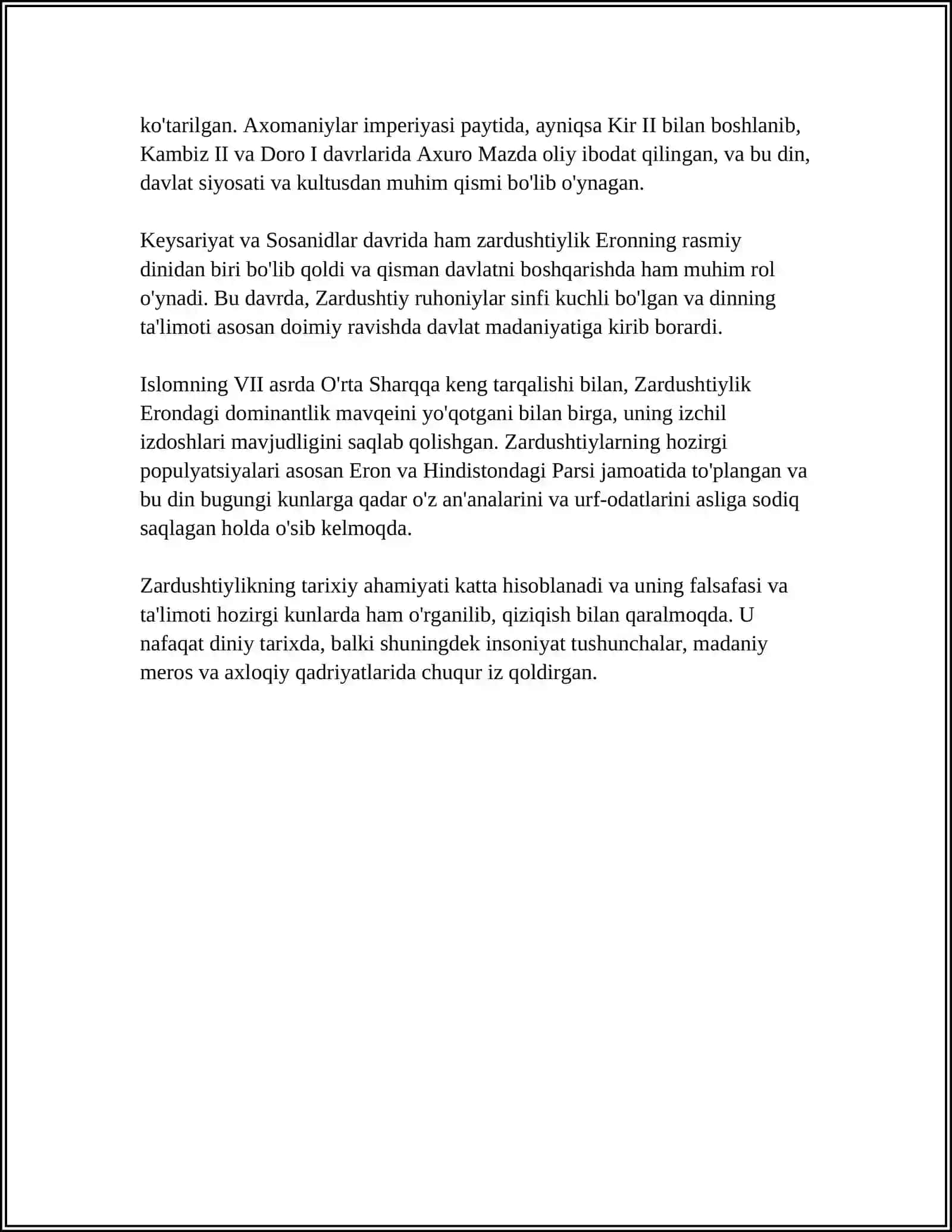 Zardushtiylik REFERAT 4