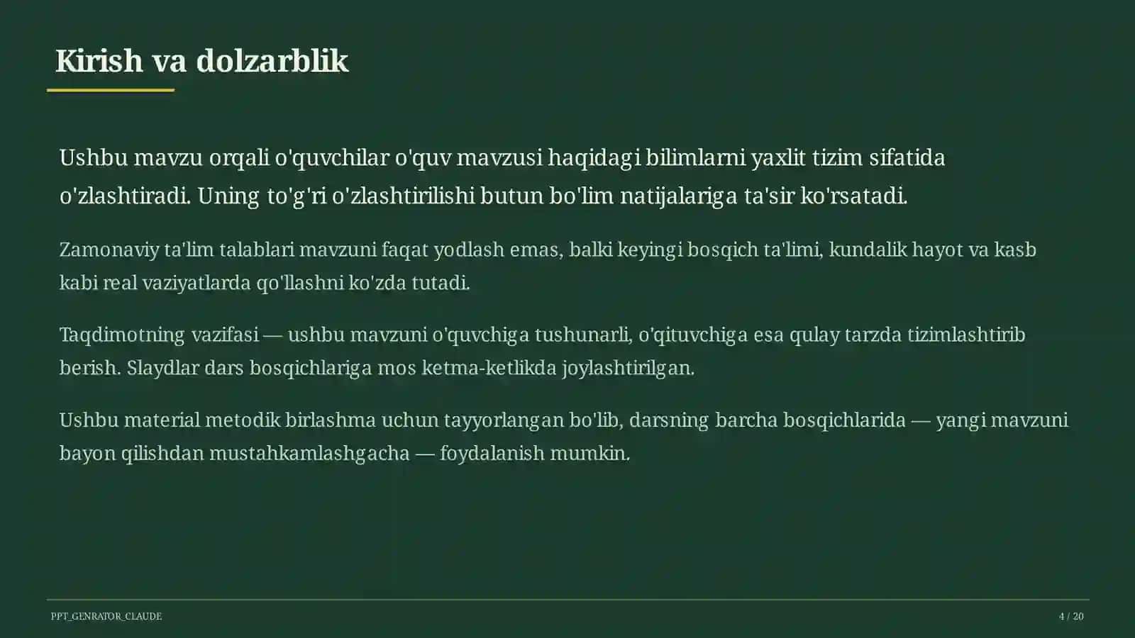 Iqtisodiyot va biznes - 9-11-sinflar uchun yangi fan: mazmuni va dars misollari 4
