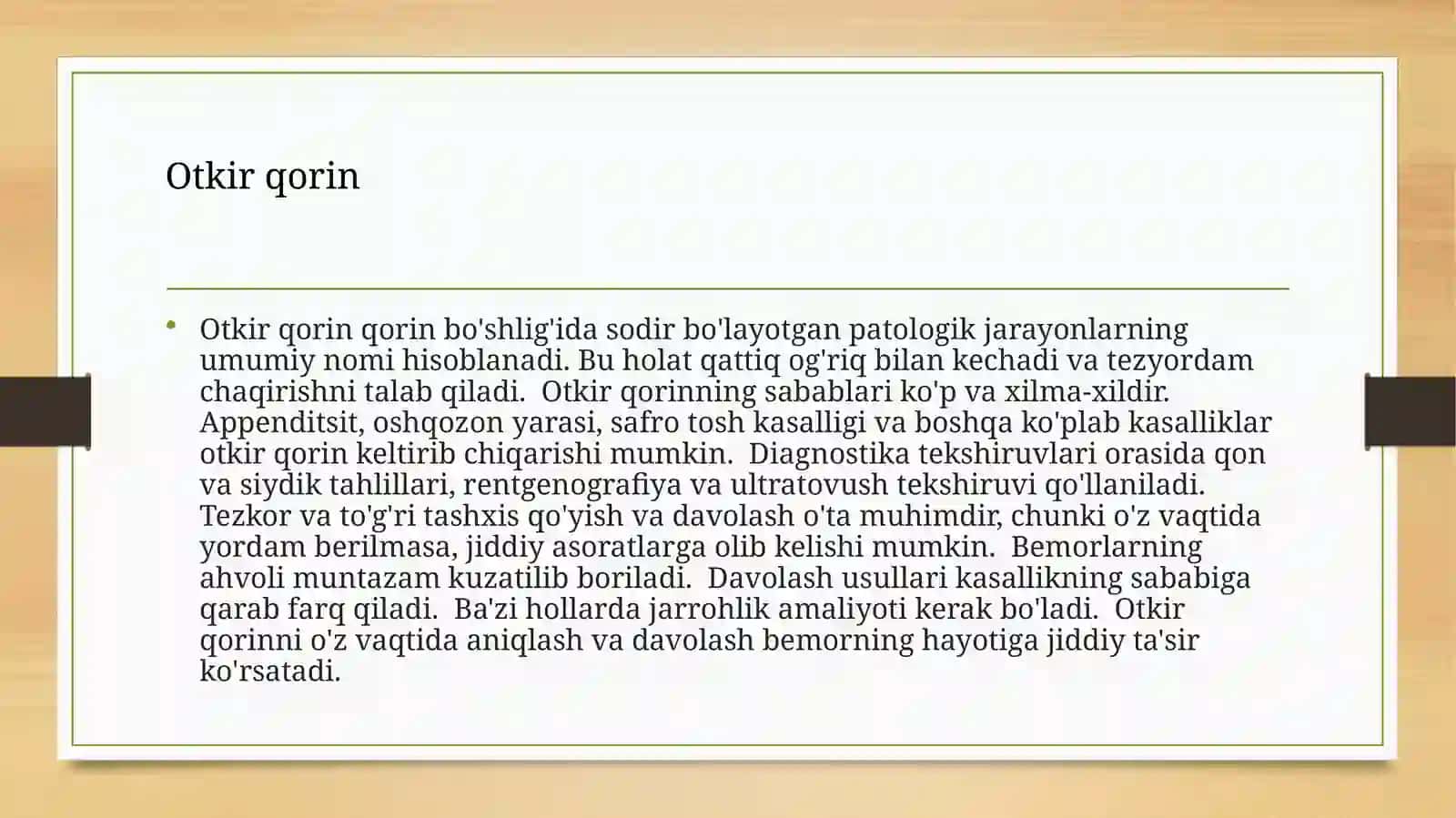 TTATF Pediatriya Fakulteti Talabalari Uchun O‘tkir Qorin Muammolari 4