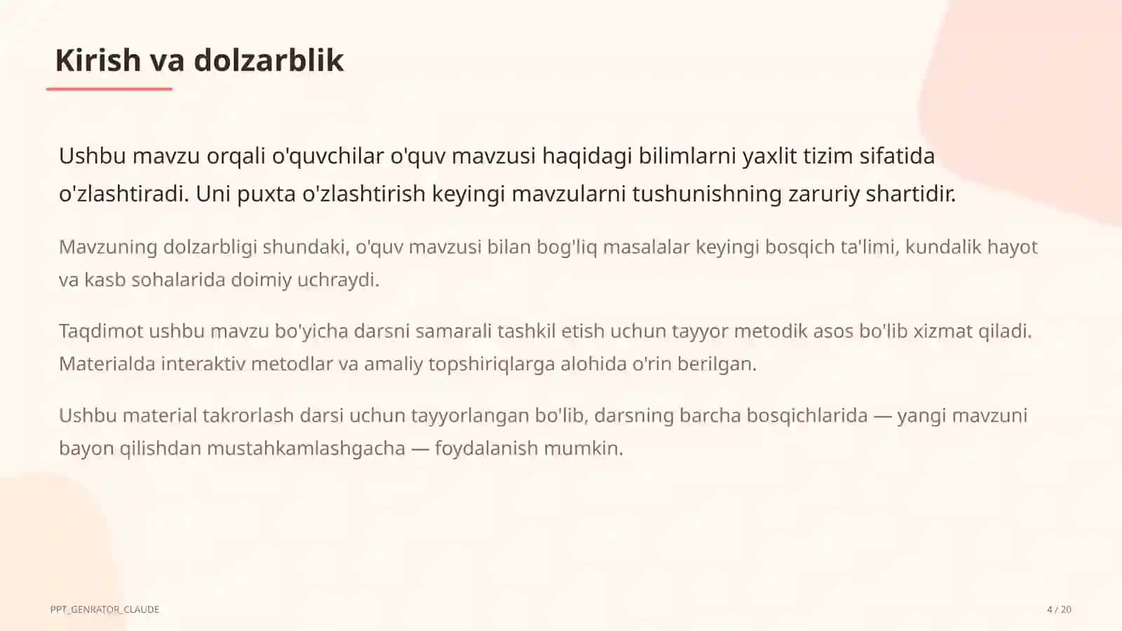 Universal ta'lim dizayni (UDL): har bir o'quvchi uchun mos dars loyihalash 4