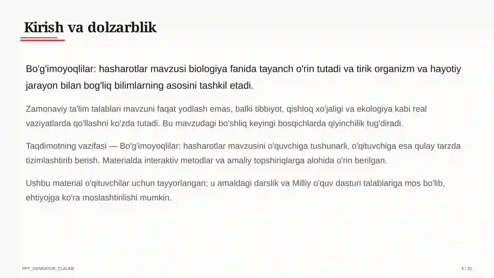 Bo'g'imoyoqlilar: hasharotlar (7-sinf) 4