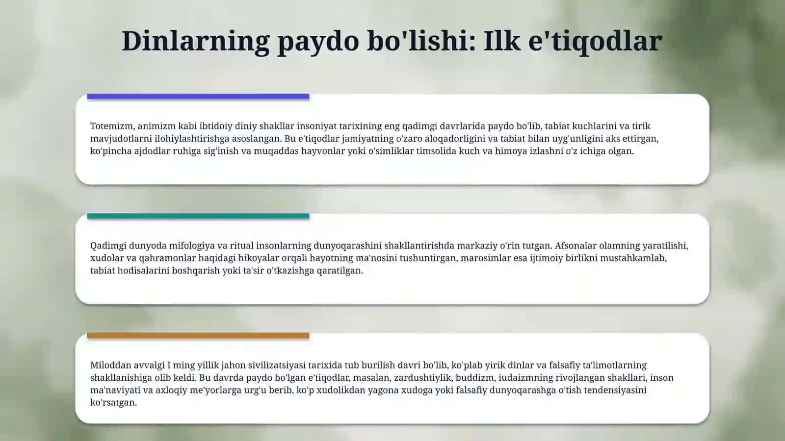 Dinshunoslik faniga kirish va uning tarkibiy qismlari 4