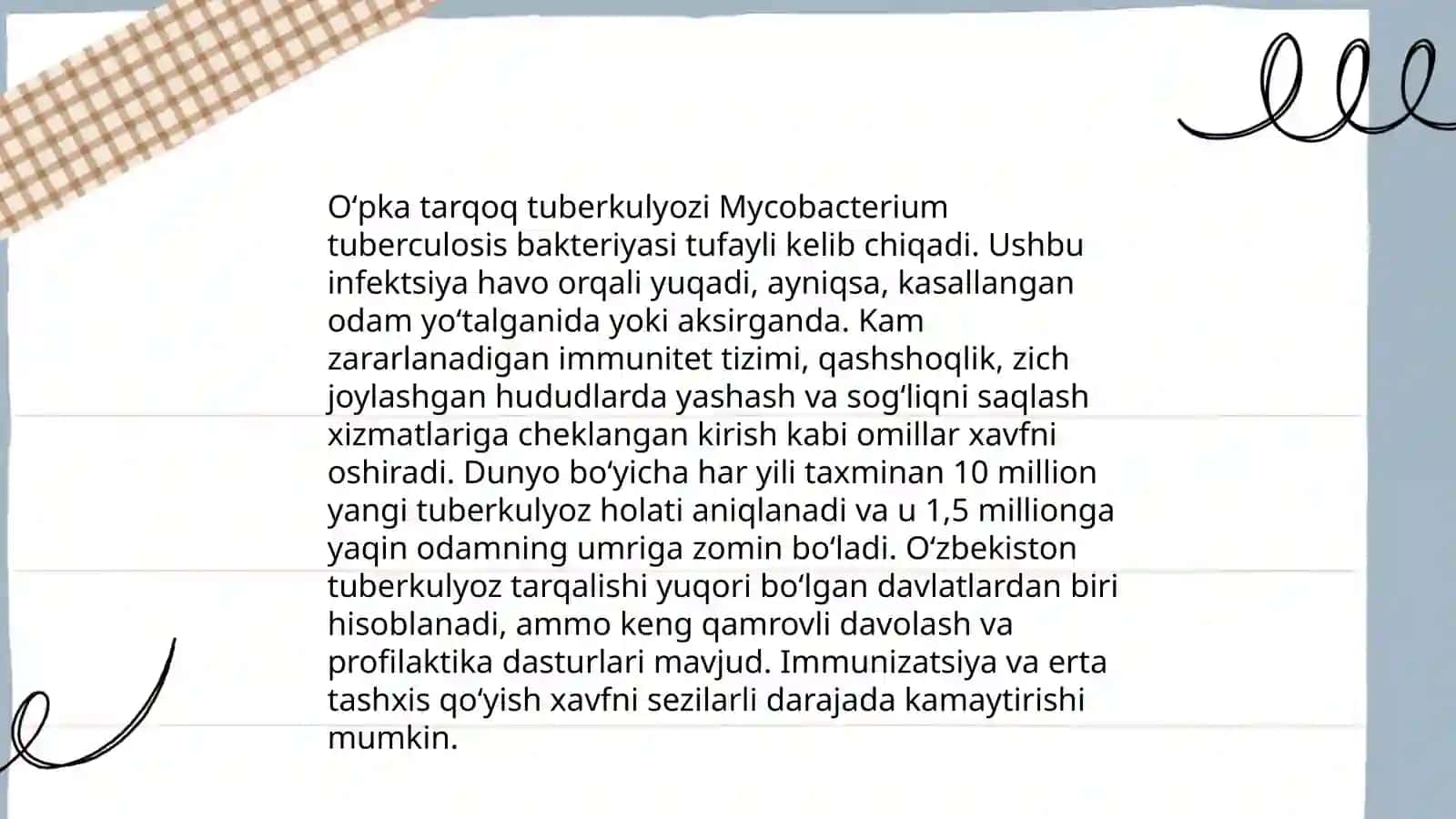 Oʻpka tarqoq tuberkulyozi haqida tushuncha,birlamchi tuberkulyozdan farqi,diagnostika va davolash 4