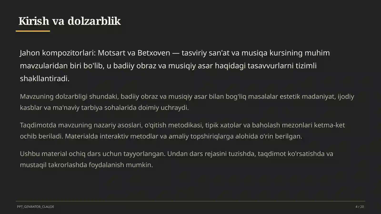Jahon kompozitorlari: Motsart va Betxoven (6-sinf) 4