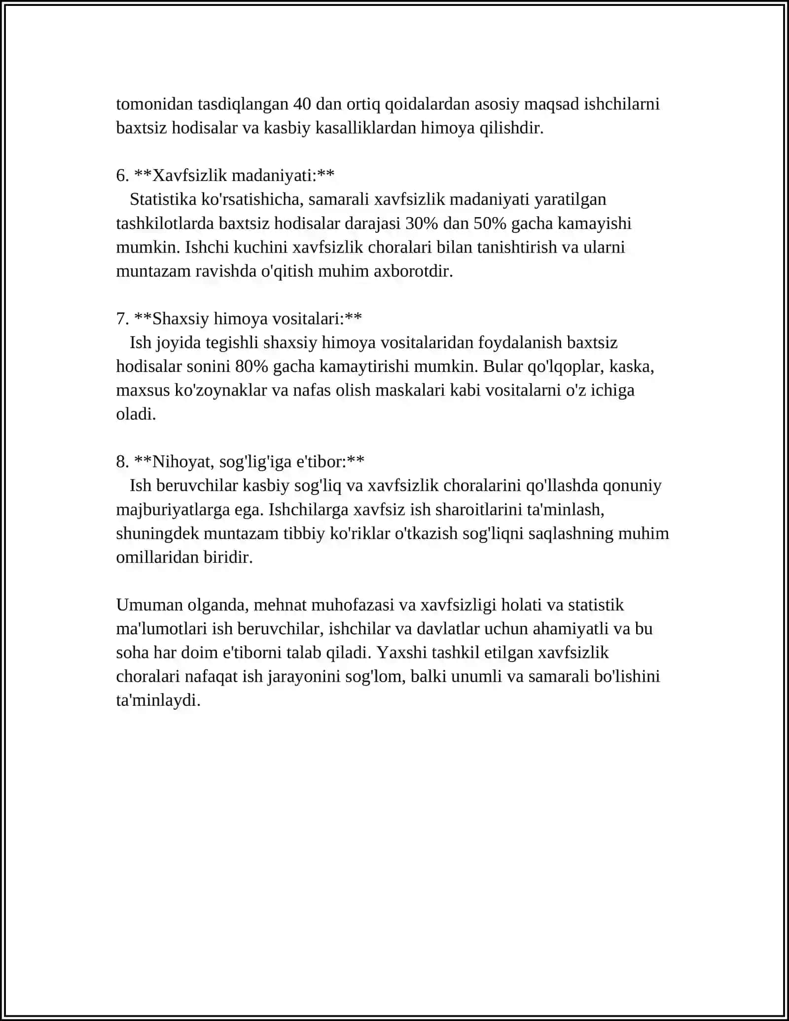 DAVOLASH-PROFILAKTIKA MUASSASALARIDA TIBBIY XODIMLARNING SALOMATLIGINI TA’MINLOVCHI MEHNAT SHAROITLARINI TASHKIL QILISH 4