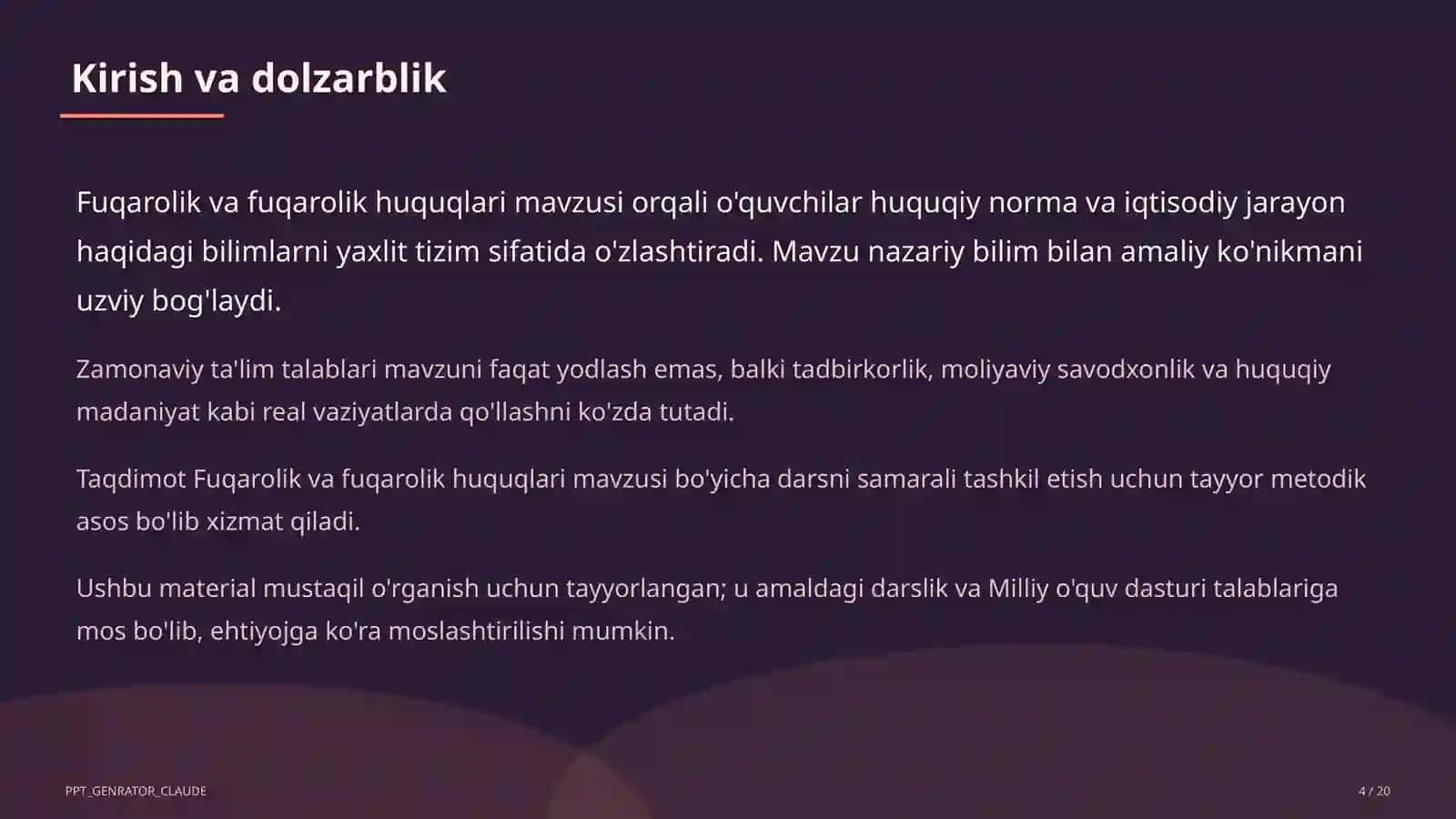 Fuqarolik va fuqarolik huquqlari (9-sinf) 4