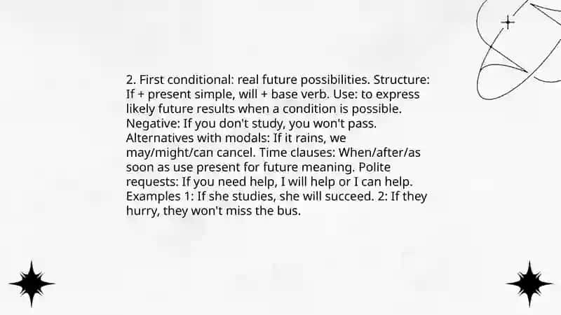 Grammar conditions Presentation 4