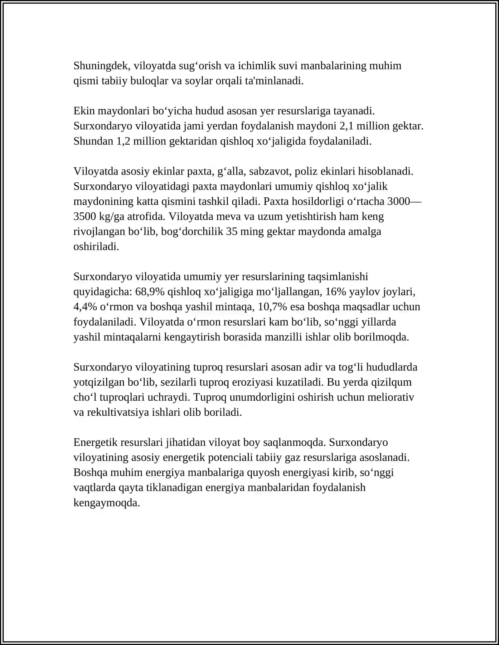 HUDUDNING IJTIMOIY-IQTISODIY RIVOJLANISH XUSUSIYATLARI.(SURXONDARYO VILOYATI MISOLIDA) 4